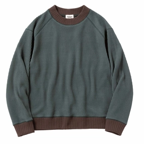 Jackman Waffle Mid-neck Ivy / Wood mens long sleeves cheap