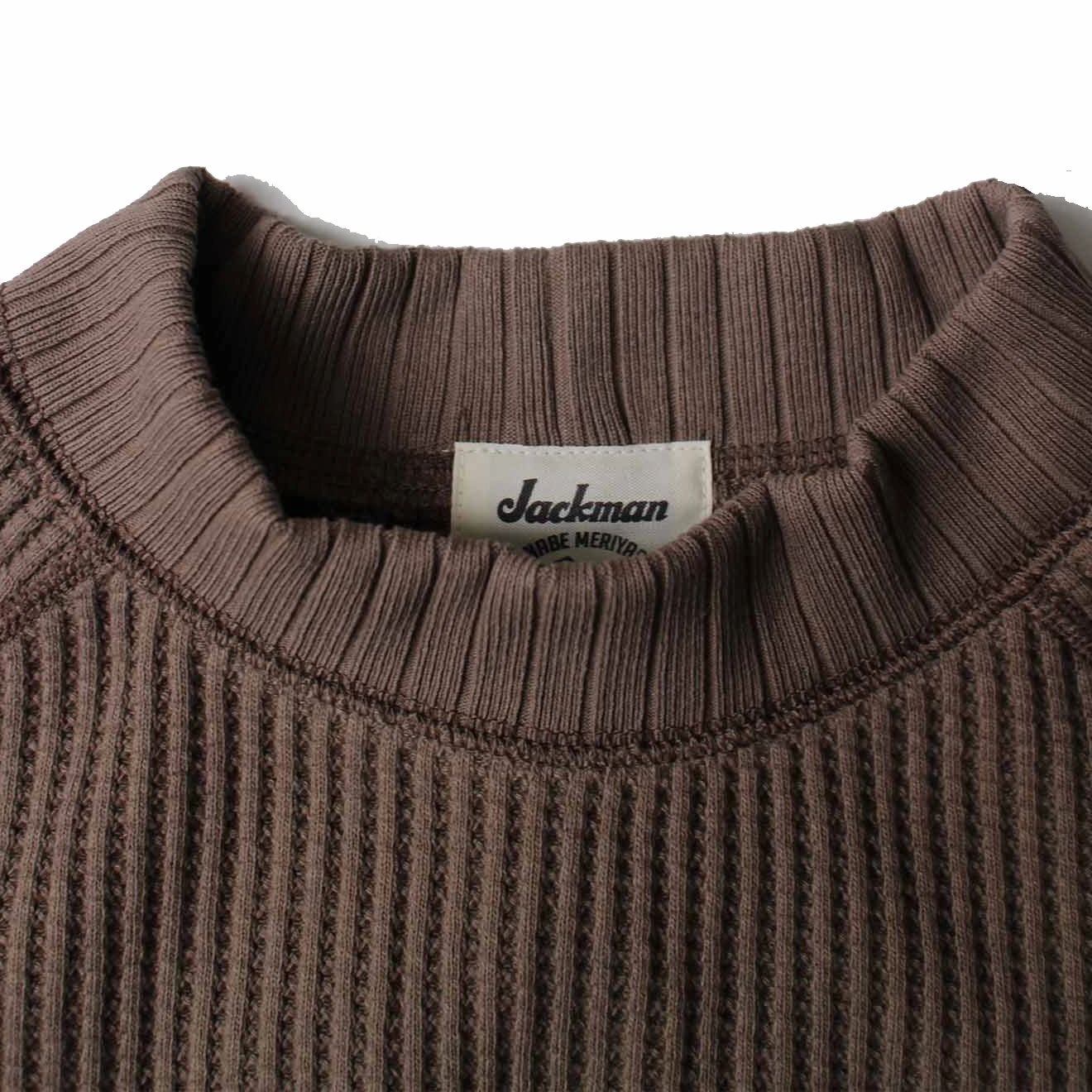 Jackman Waffle Mid-Neck Taupe