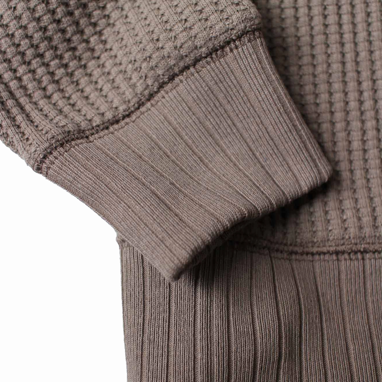 Jackman Waffle Mid-Neck Taupe