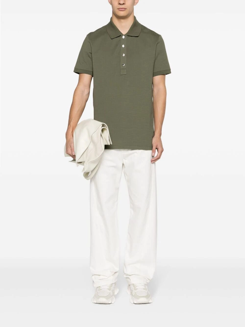 Jacquard Cotton Polo