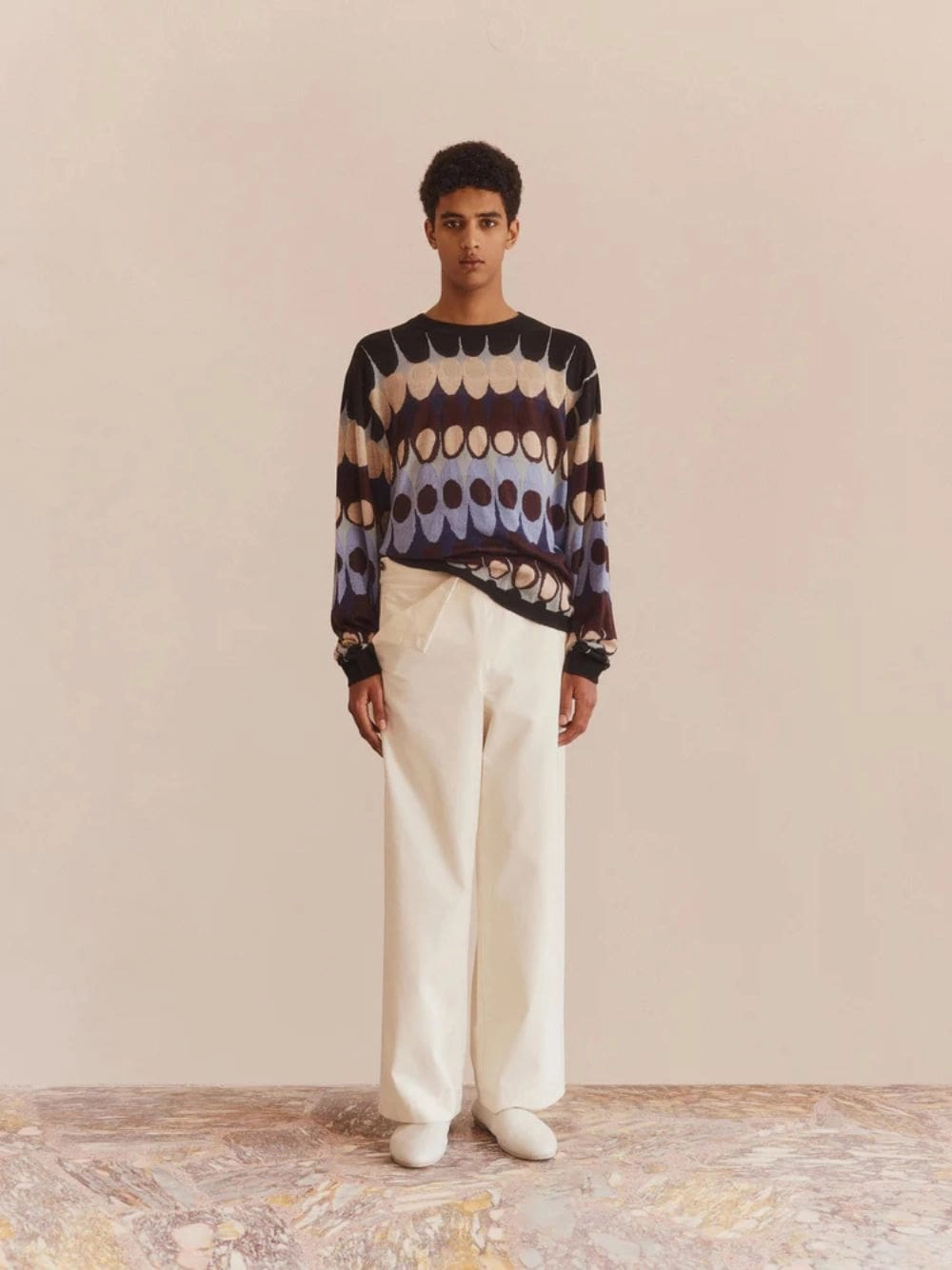 Jacquard Crewneck Sweater Knitwear Mens - men's sweaters sale