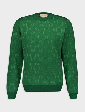 Jacquard-Logo Wool Jumper Knitwear Mens - men's sweaters sale