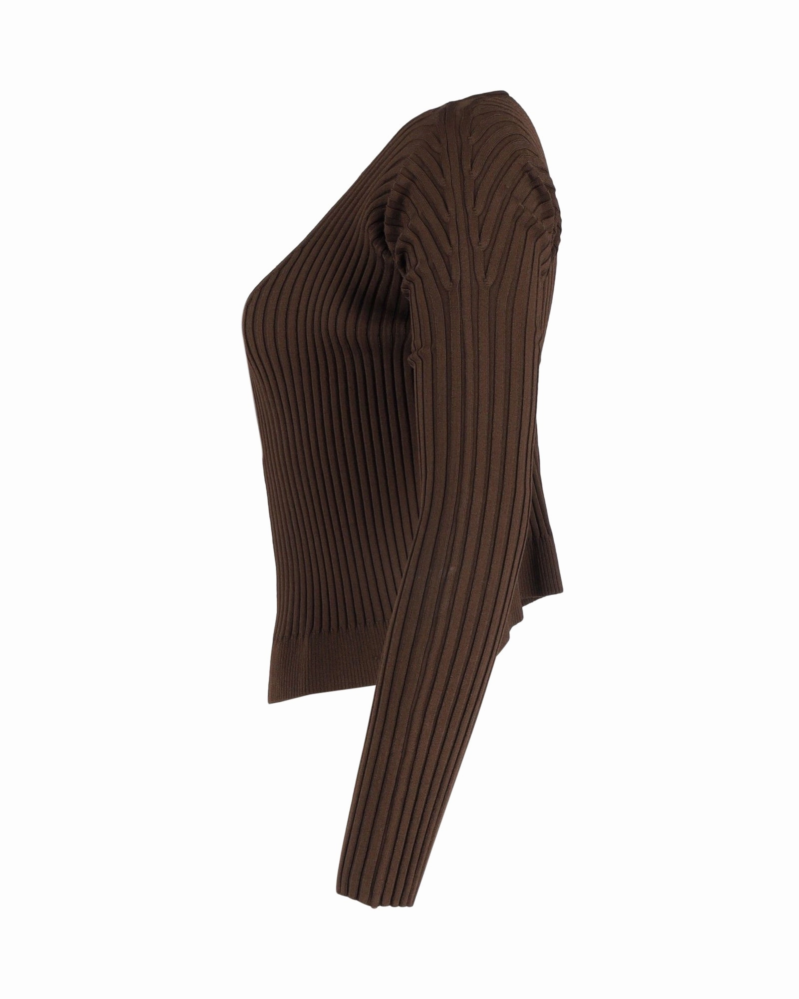 Jacquemus La Maille Pral Longue Logo Cardigan in Brown Polyester