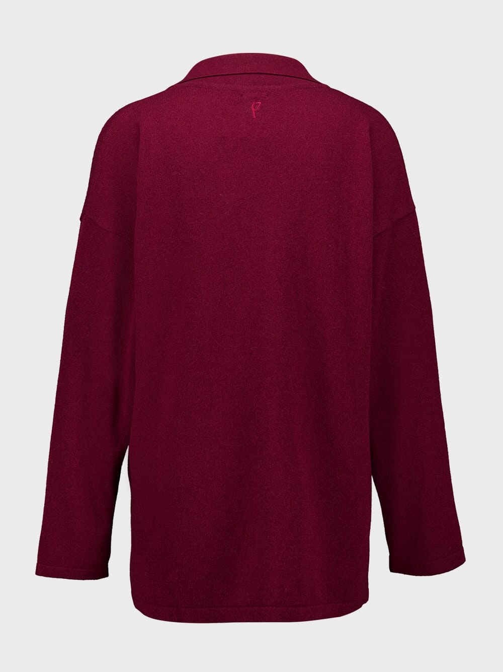 Jane Cabernet Knitted V-Neck Top