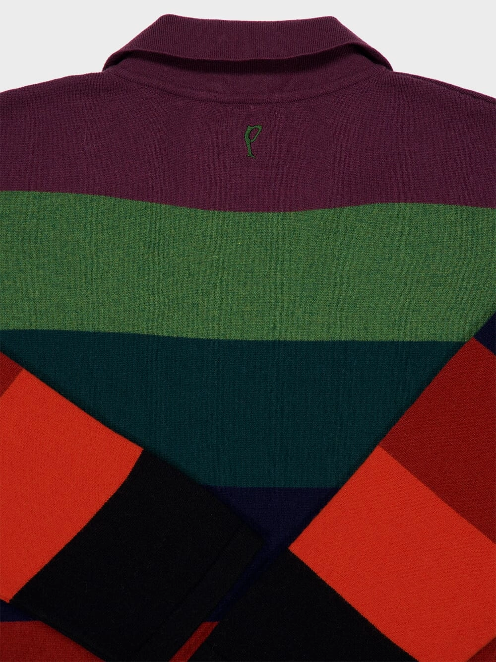 Jane Multicoloured Stripes Knitted V-Neck Top