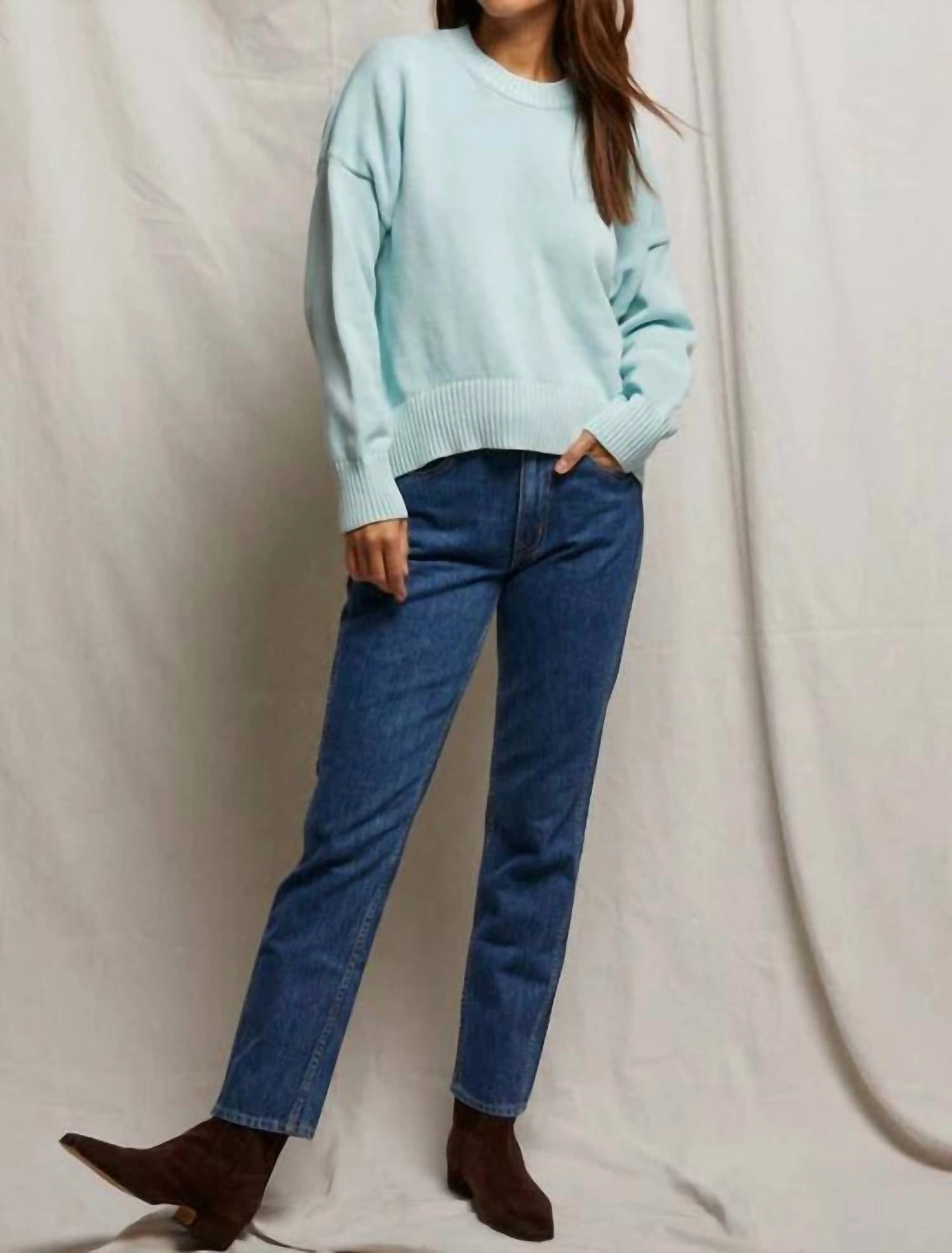 Janet Sweater In Iced Aqua