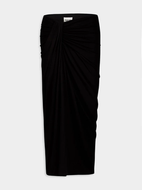 Jeldia Gathered-Detail Midi Skirt womens slacks clearance