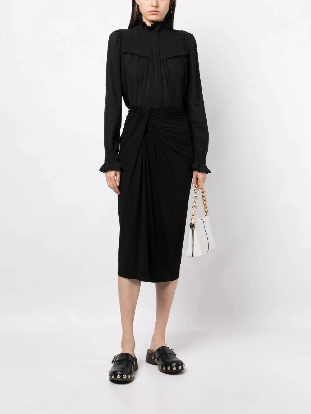 Jeldia Gathered-Detail Midi Skirt