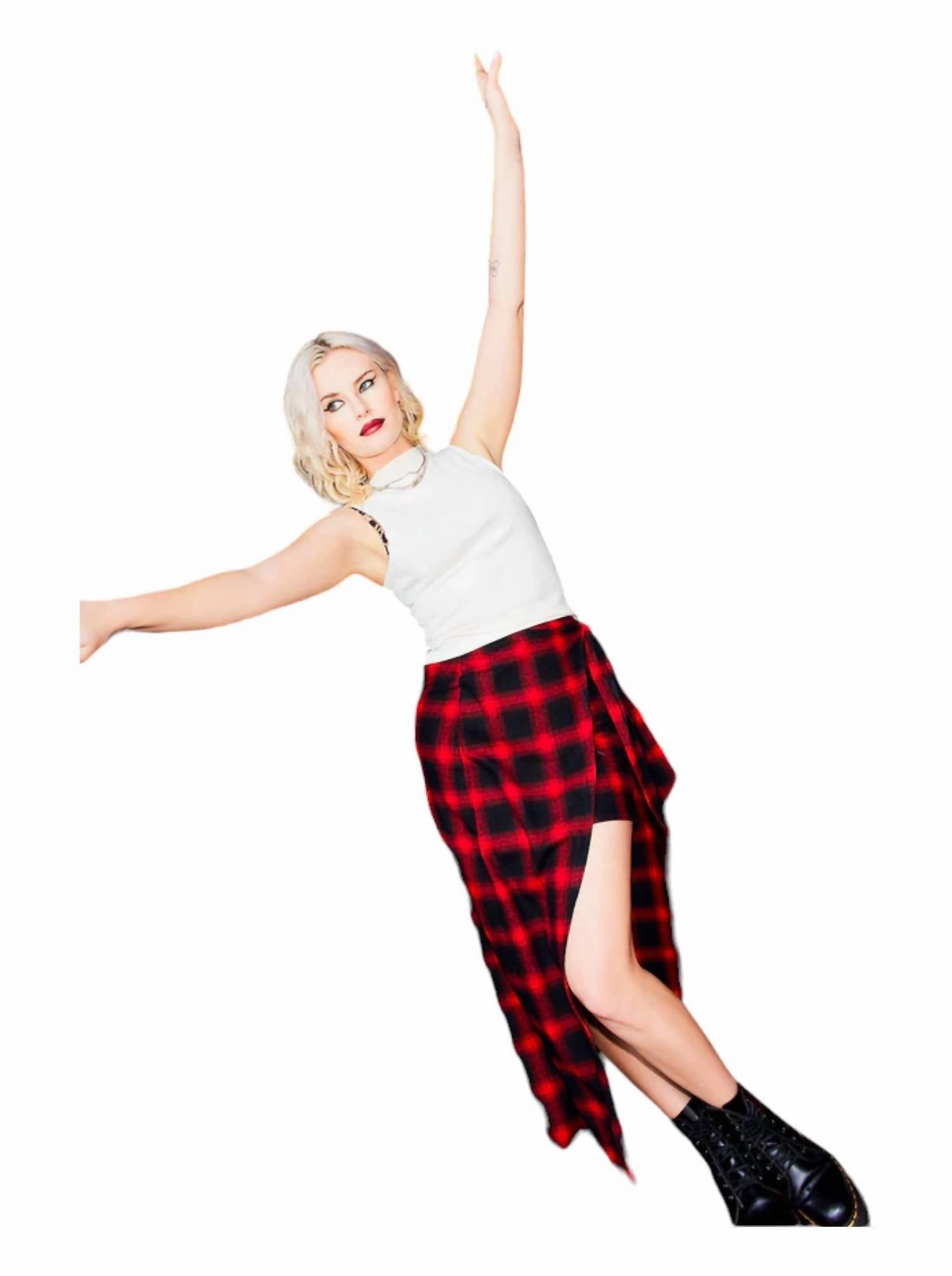 Jet Wrap Skirt In Sunset Plaid