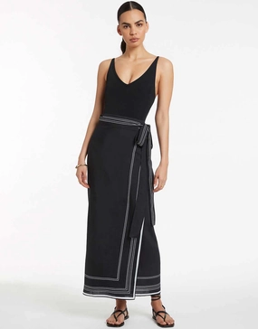 Jetset Tie Sarong - Black Swim Womens - swimwear sale