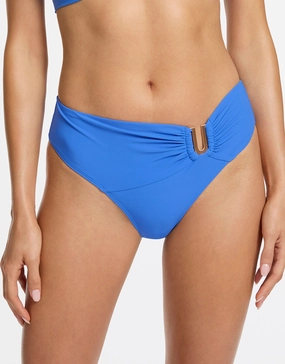 Jetset U Trim Mid Bikini Pant - Tide Blue Swim Womens - beachwear discount