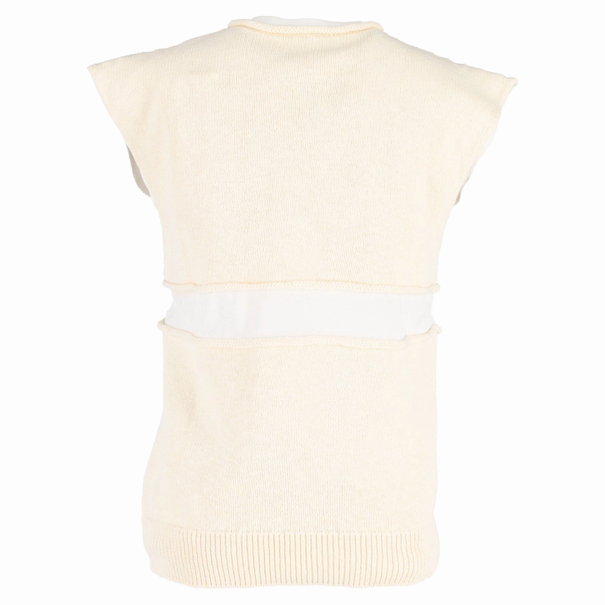 Jil Sander Knit Layered Sweater Vest in Yellow Wool
