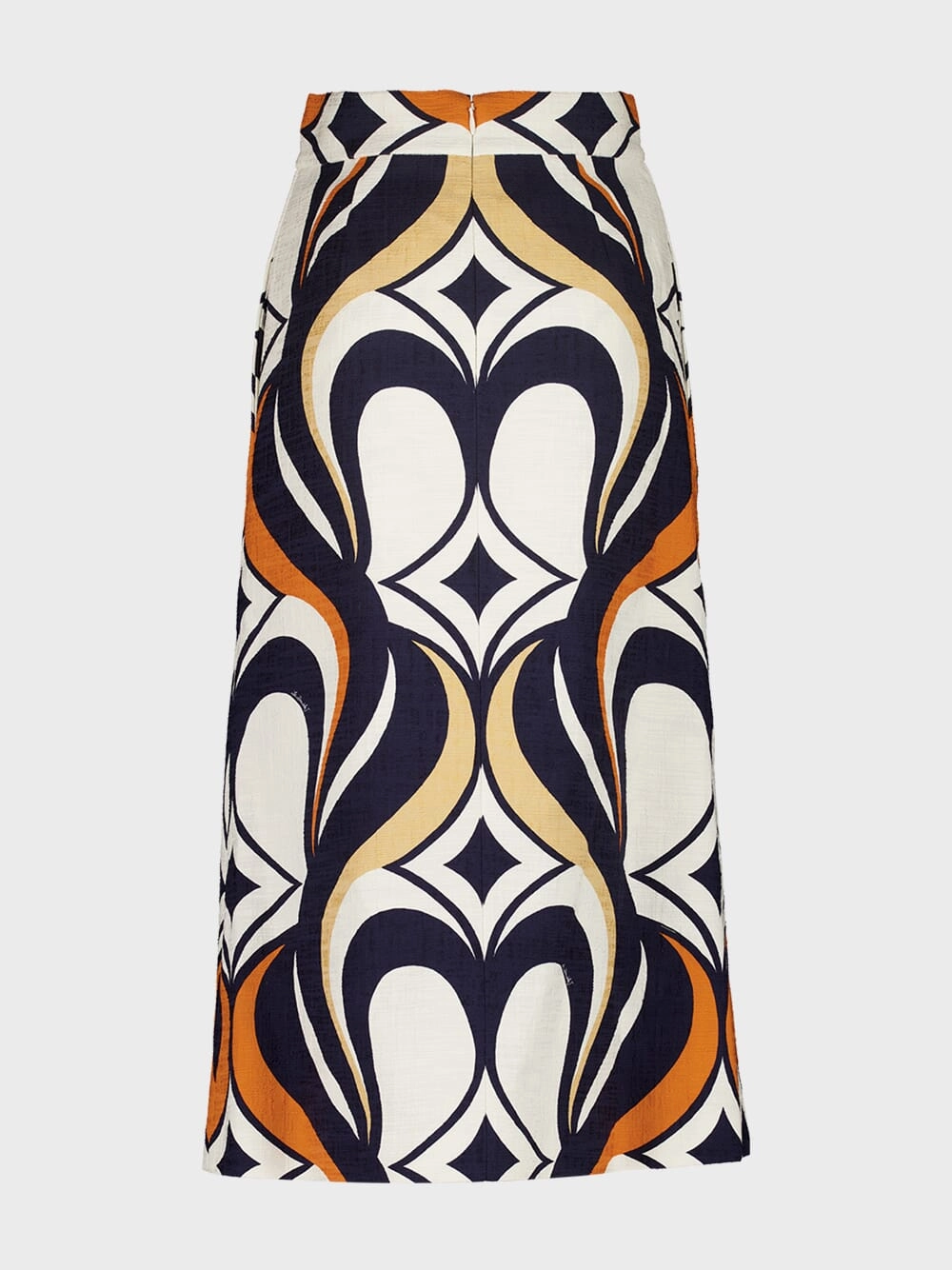 Jive Macro Print Cotton Midi Skirt