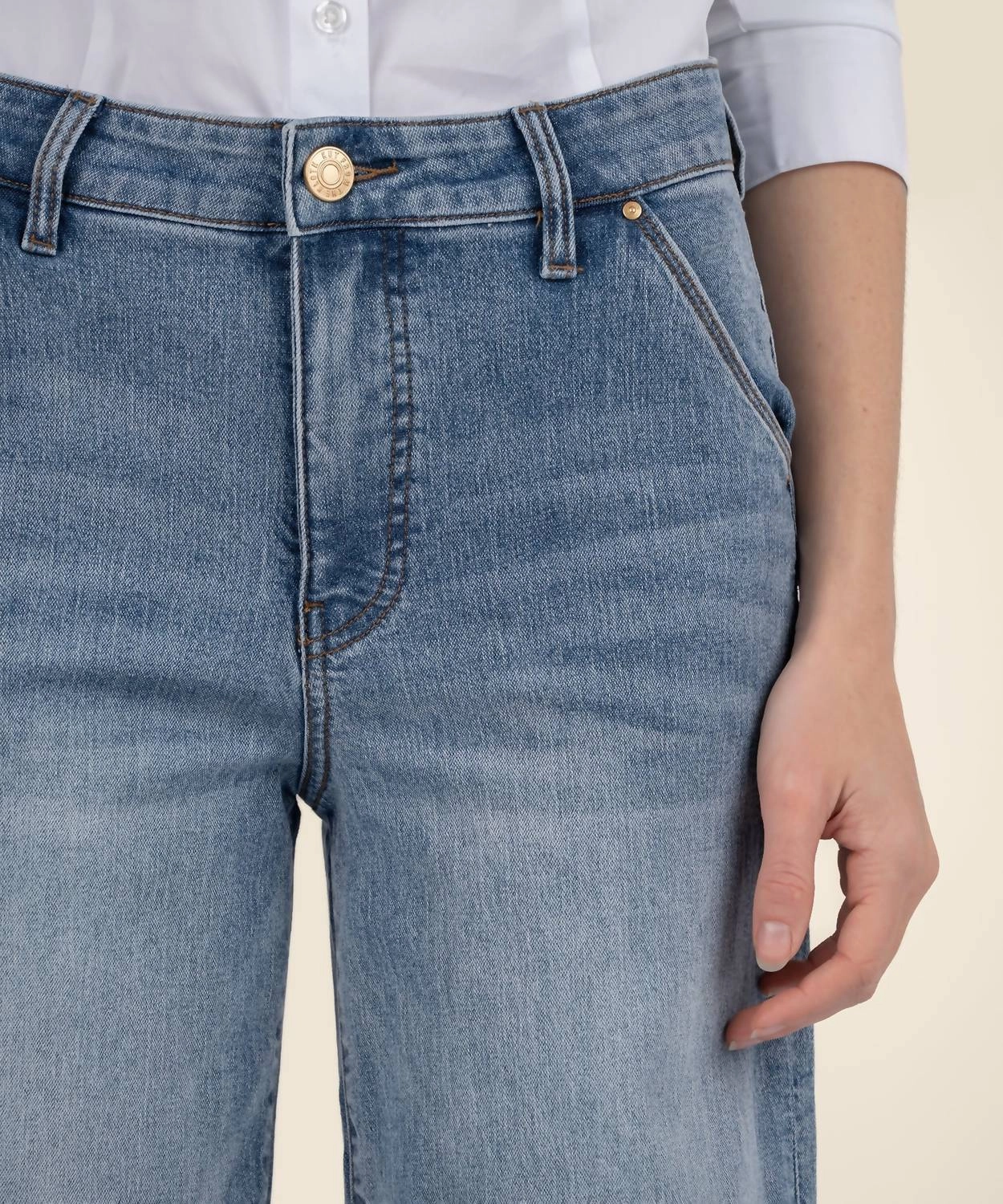 Jodi High Rise Wide Leg Jeans In Vital