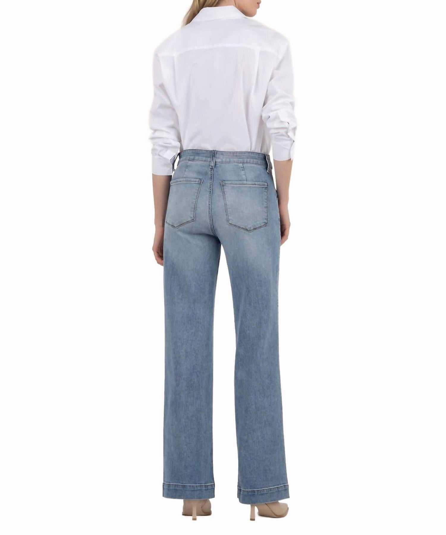 Jodi High Rise Wide Leg Jeans In Vital