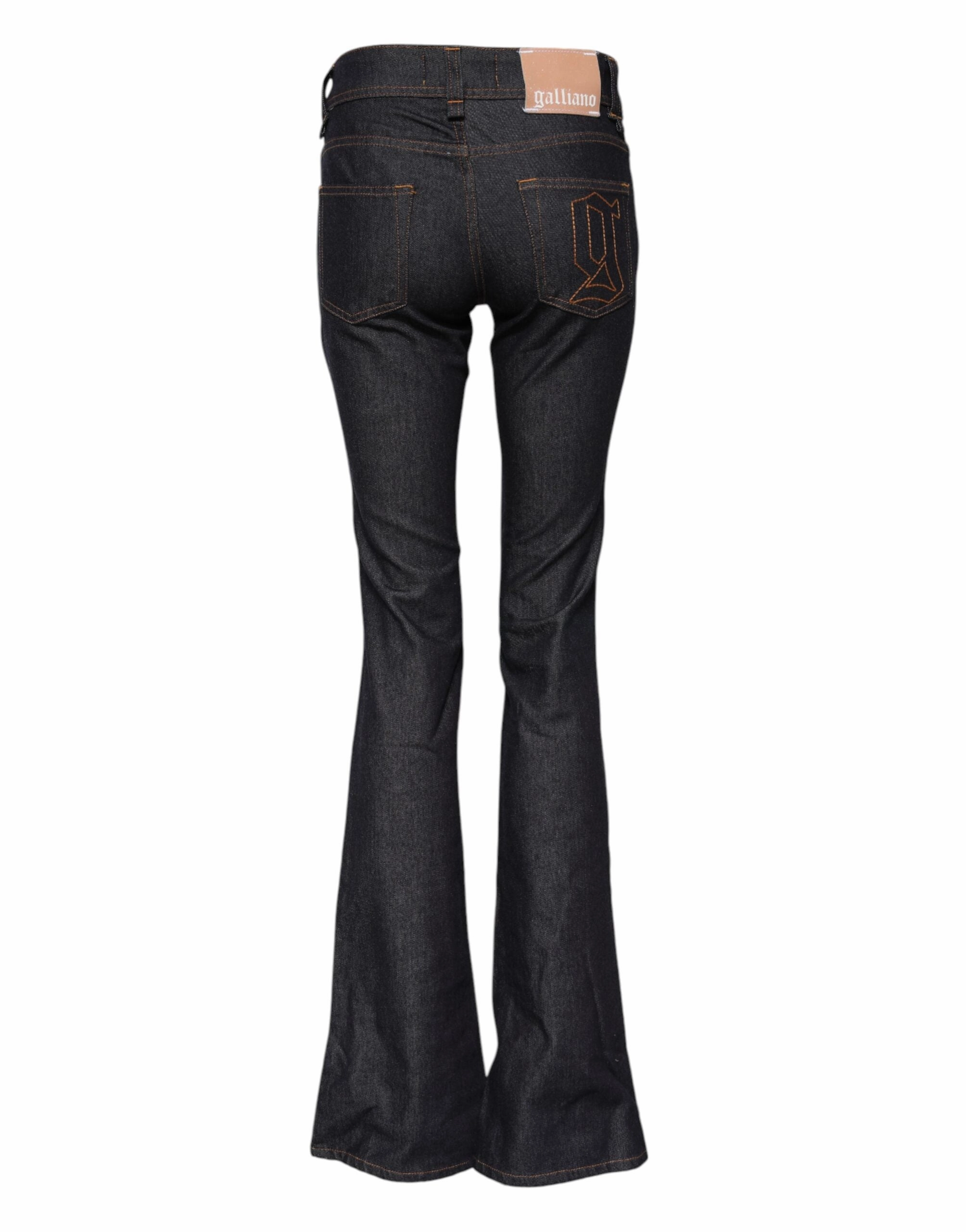 John Galliano Mid Waist Cotton Wide Leg Women's Jeans