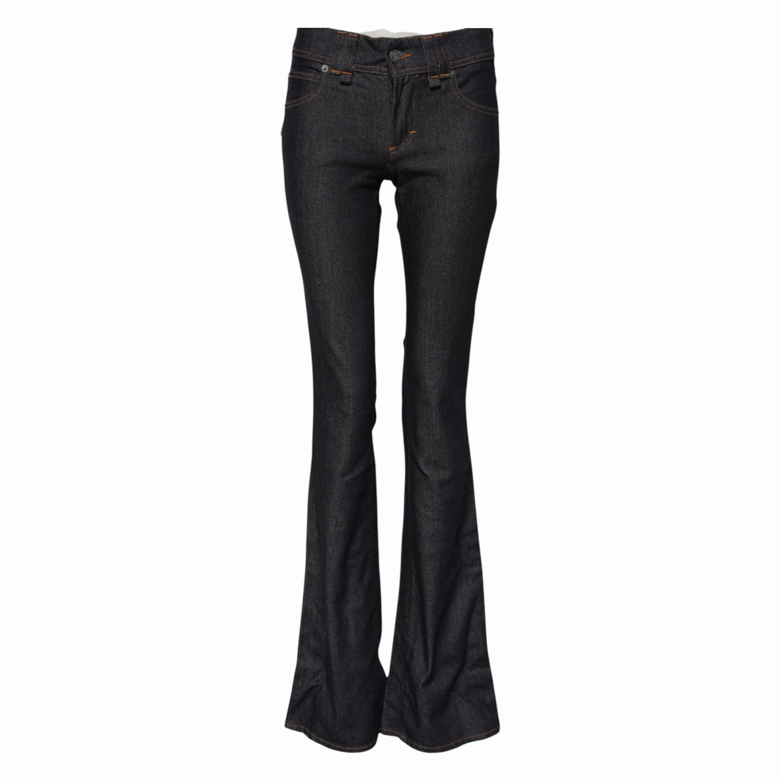 John Galliano Mid Waist Cotton Wide Leg Women's Jeans