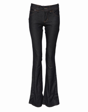 John Galliano Mid Waist Cotton Wide Leg Women's Jeans womens tailored trousers deal