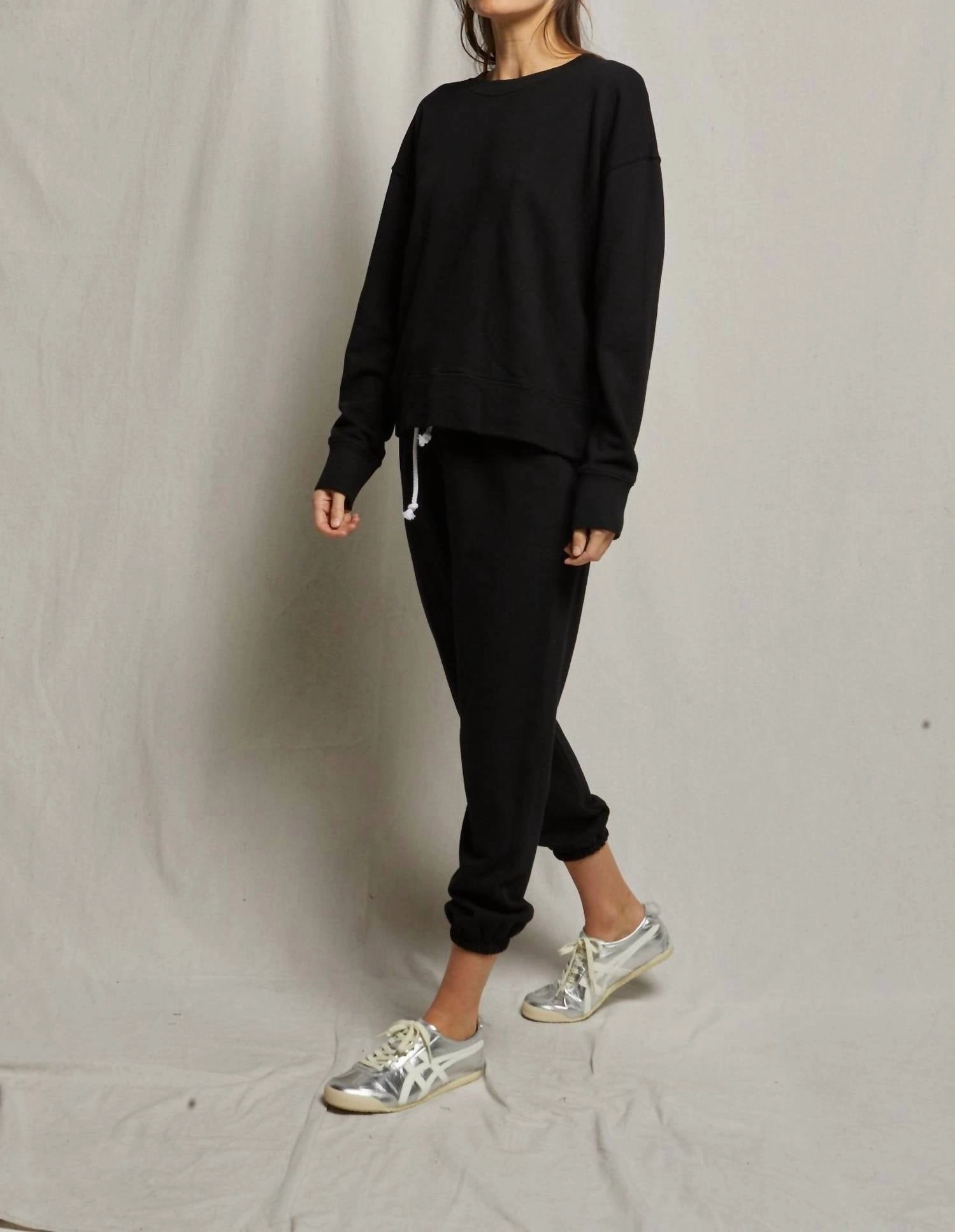 Johnny French Terry Easy Sweatpant In True Black