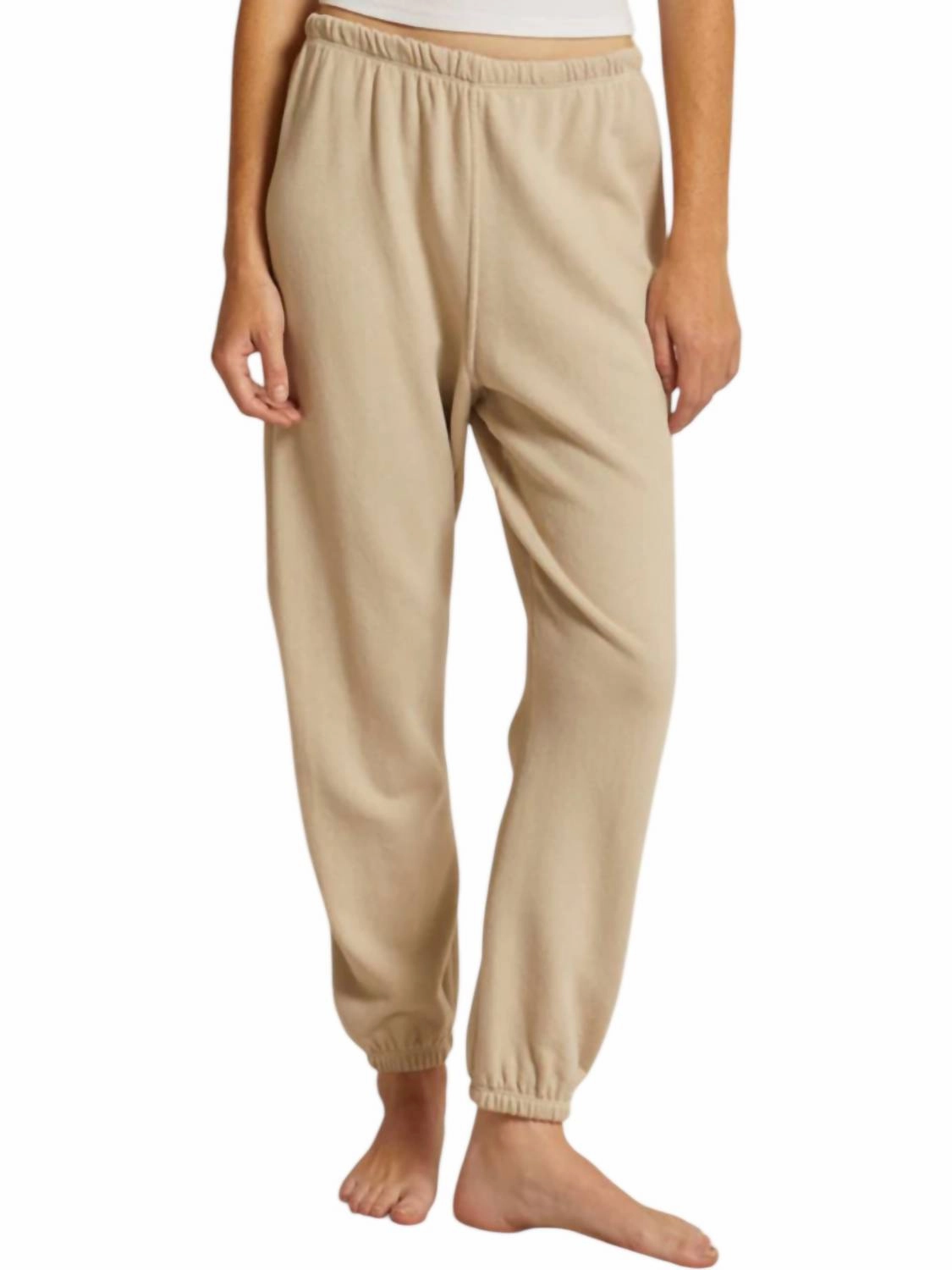 Johnny French Terry Sweatpants In Oatmeal womens dress pants clearance