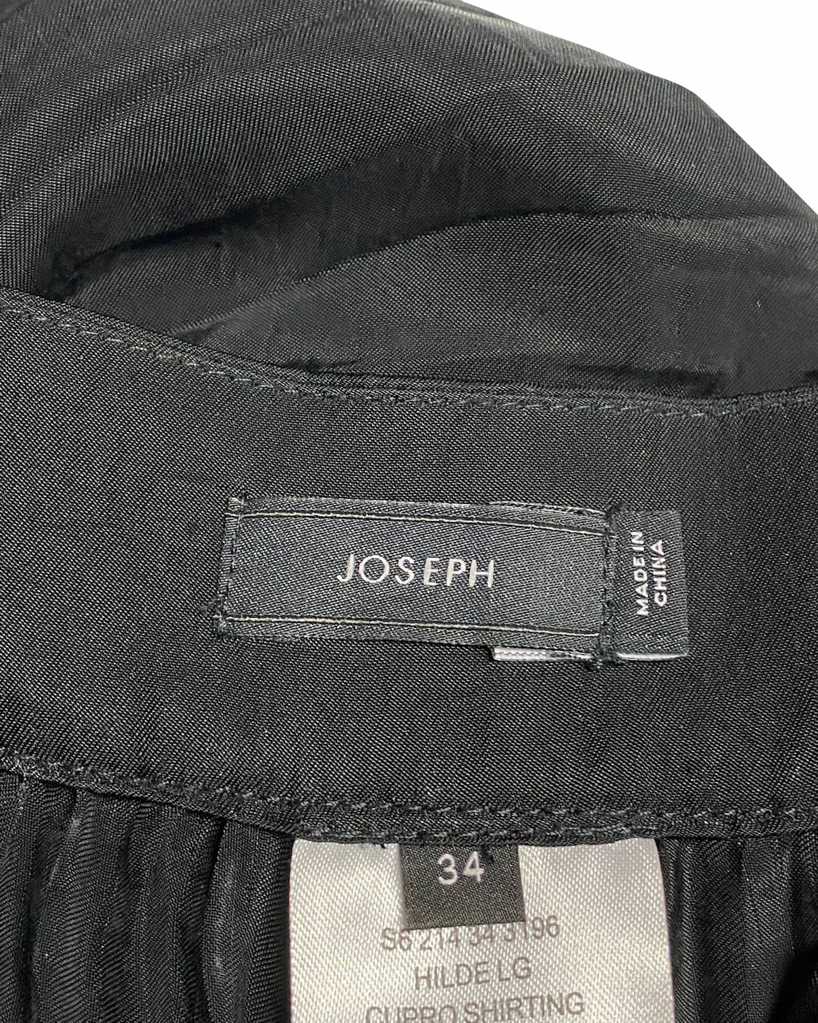 Joseph Pleated Midi Skirt in Black Cupro