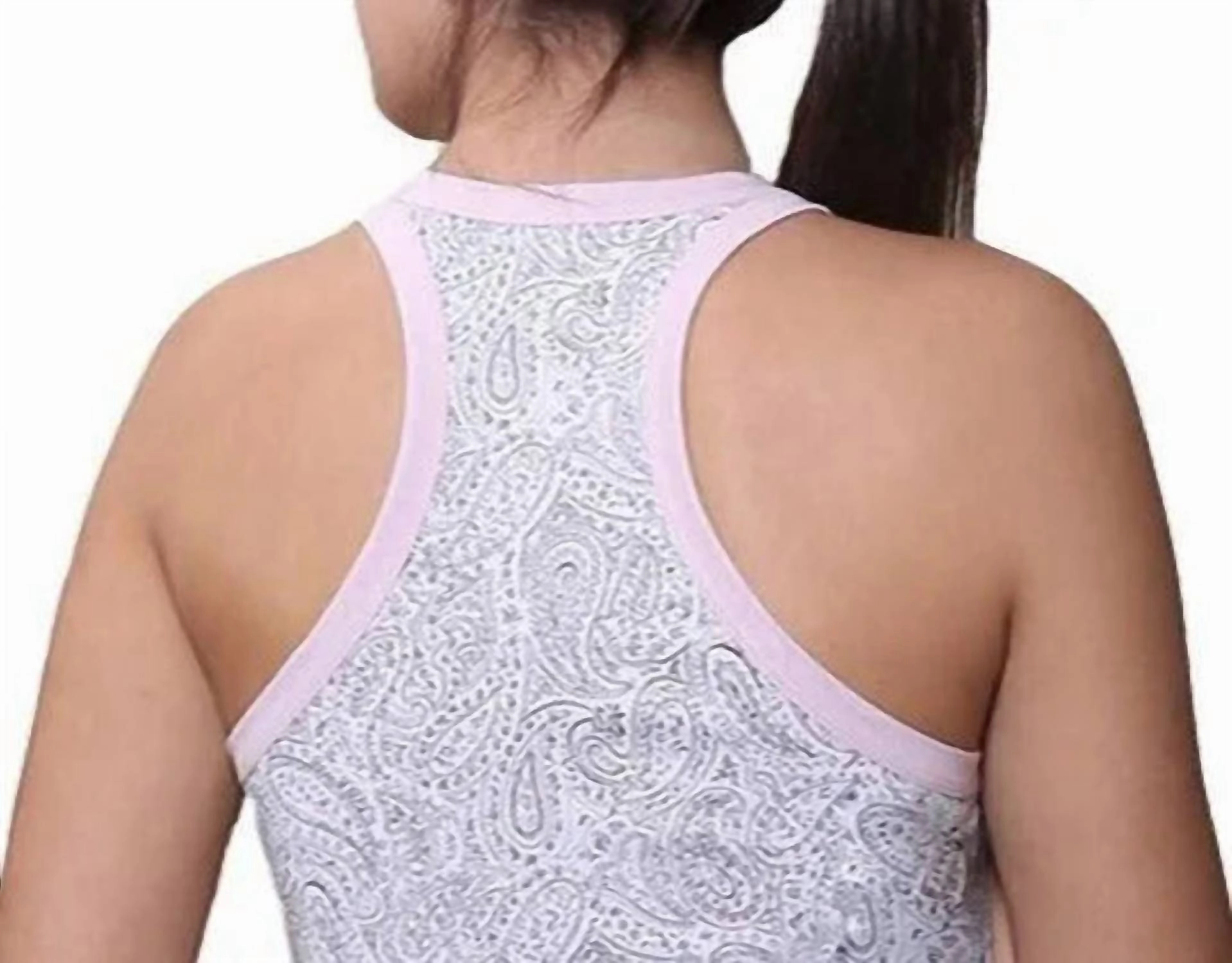 Juliette Racerback Chemise In Ash Paisley