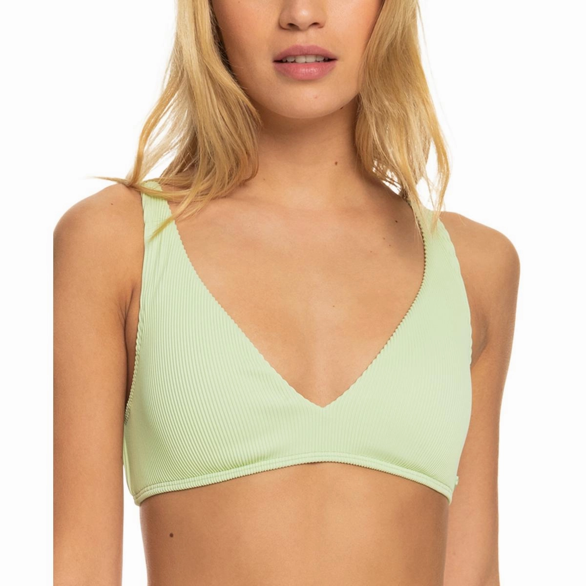 Juniors Womens Ribbed Removable adding Bikini Swim top