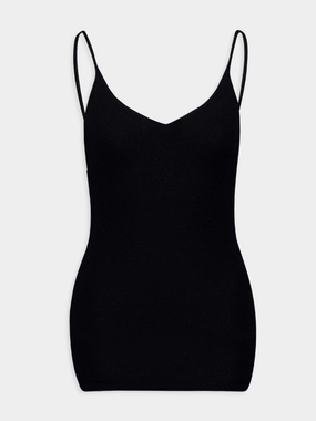 Kali Black Spaghetti Strap Cashmere Top Knitwear Womens - women's knitwear cheap