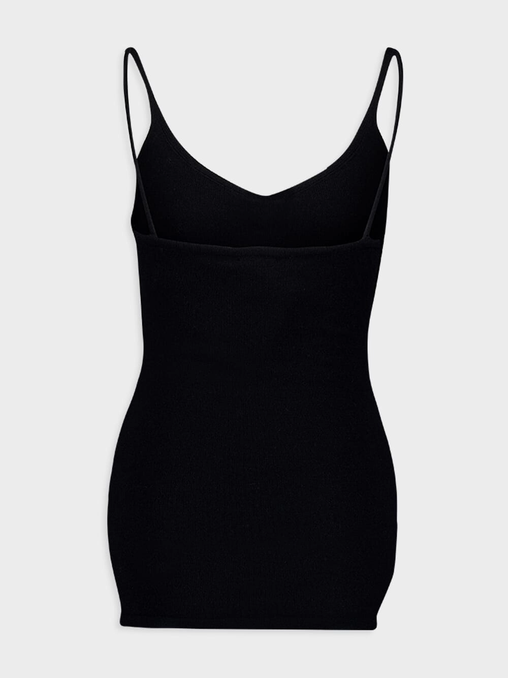Kali Black Spaghetti Strap Cashmere Top