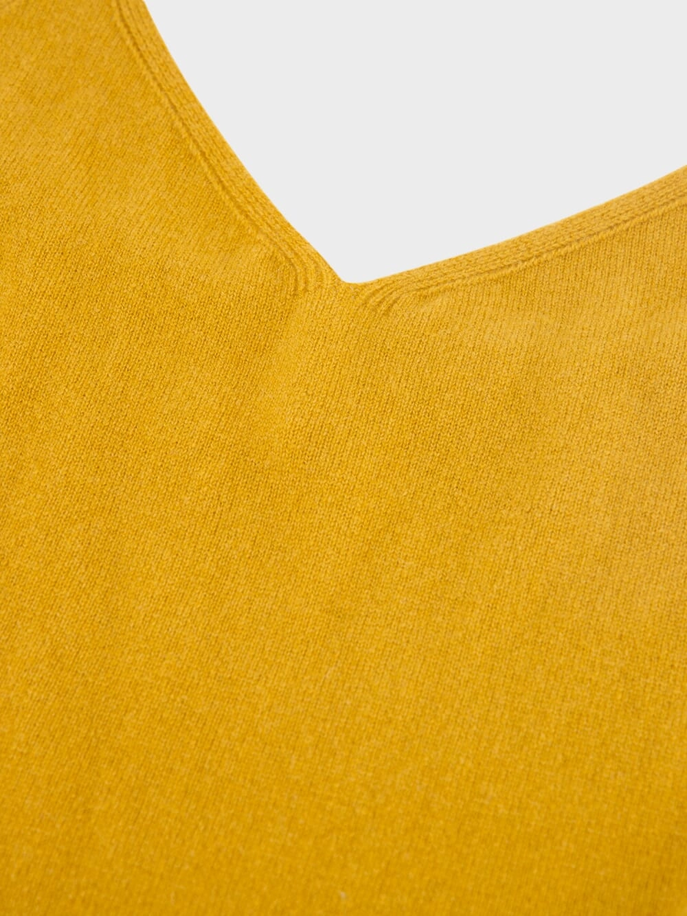 Kali Mustard Spaghetti Strap Cashmere Top