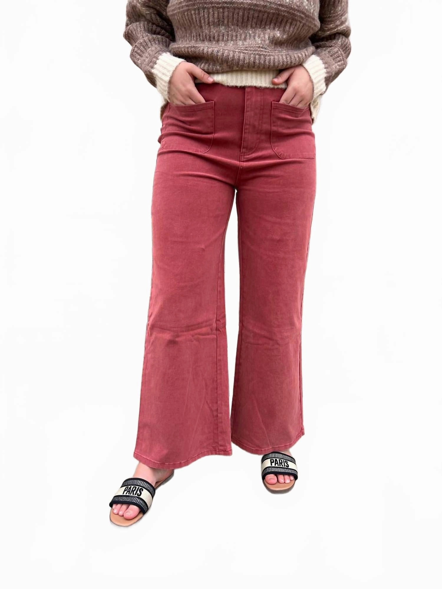 Kami Pants In Rust womens high-waisted pants online