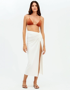 Karen Midi Skirt - Off White Swim Womens - swimwear sale