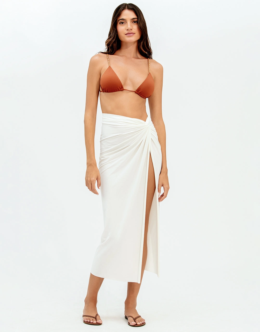 Karen Midi Skirt - Off White Swim Womens - swimwear sale