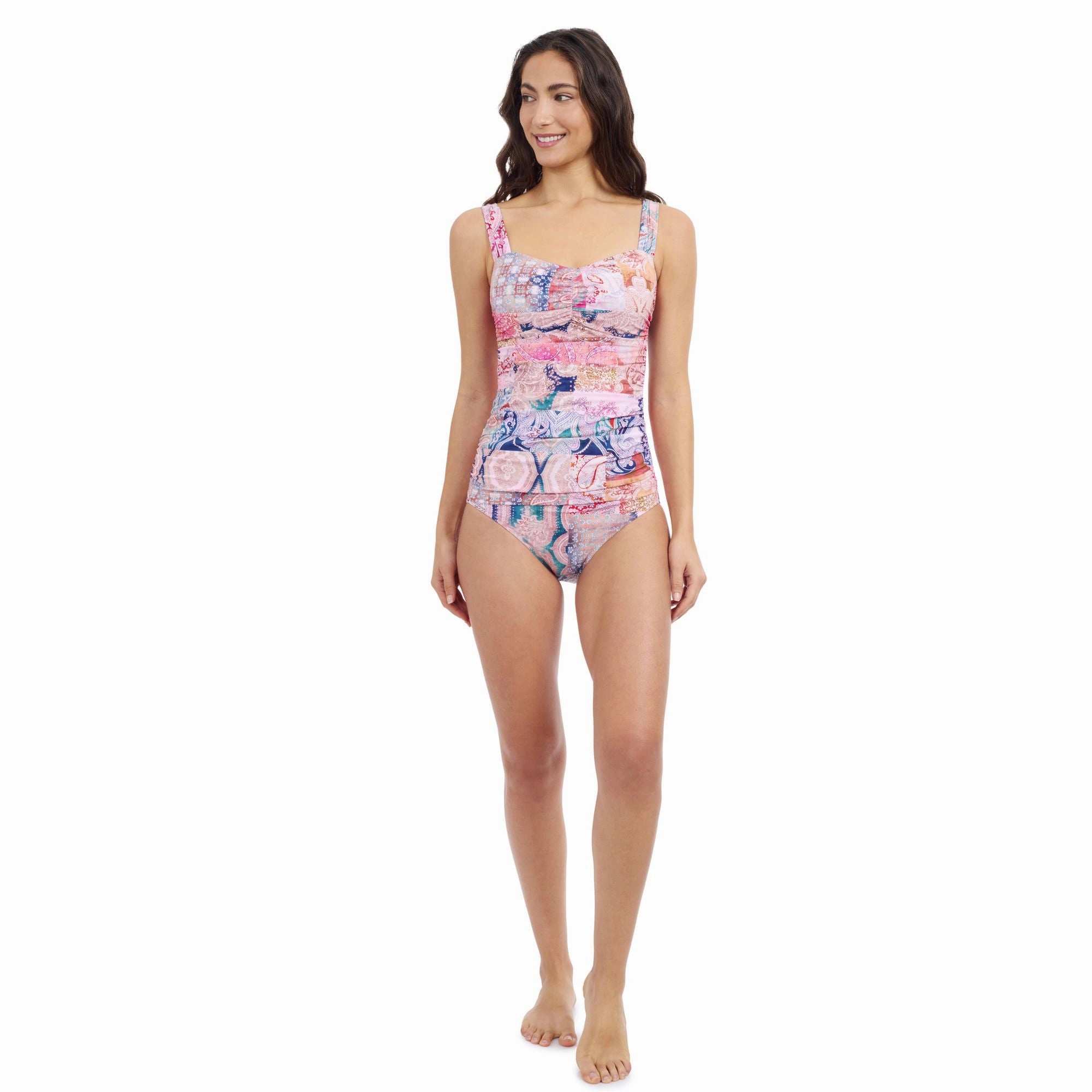 Karma D Cup Center Ruched Tankini