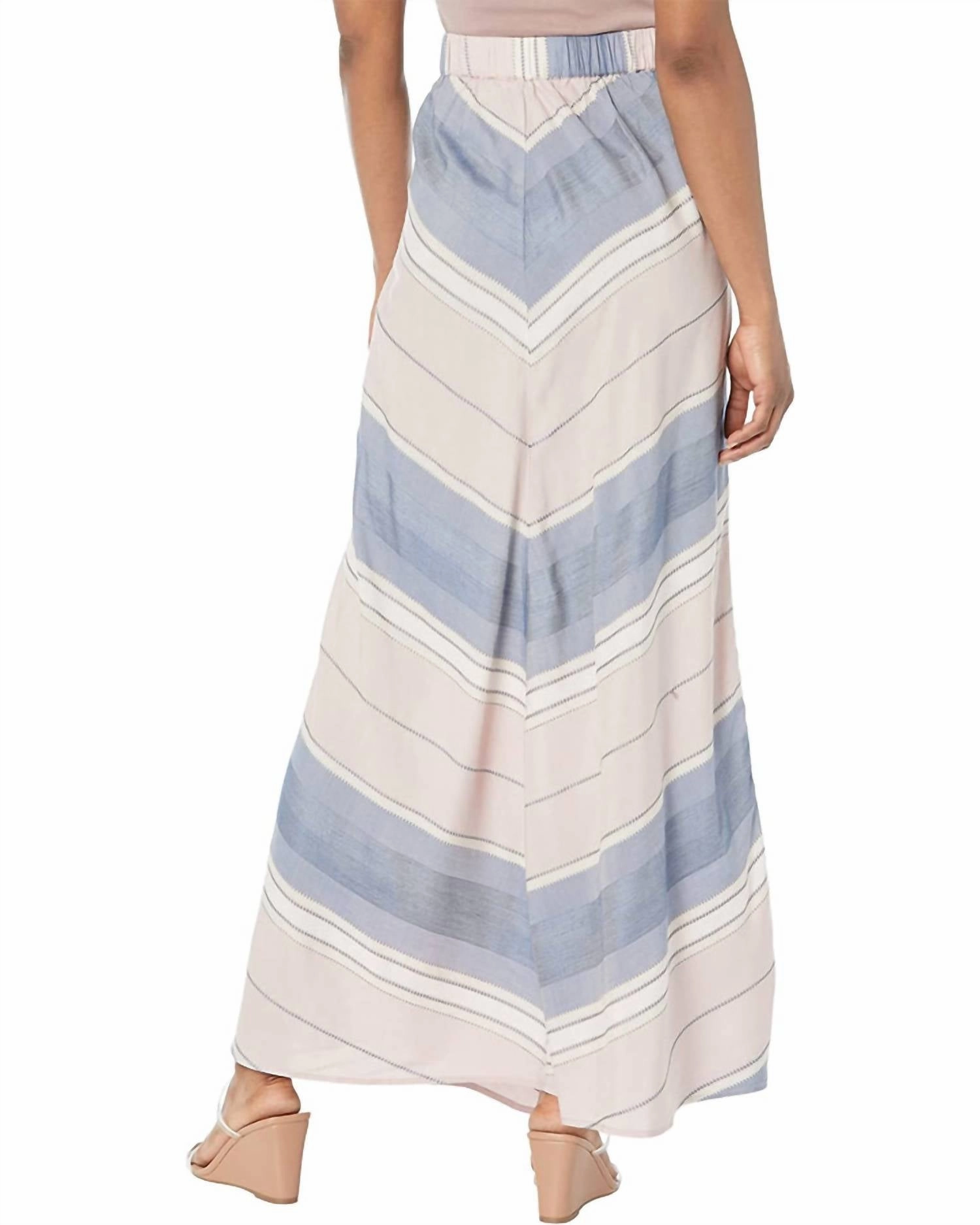 Kayla Stripe Skirt In Patina