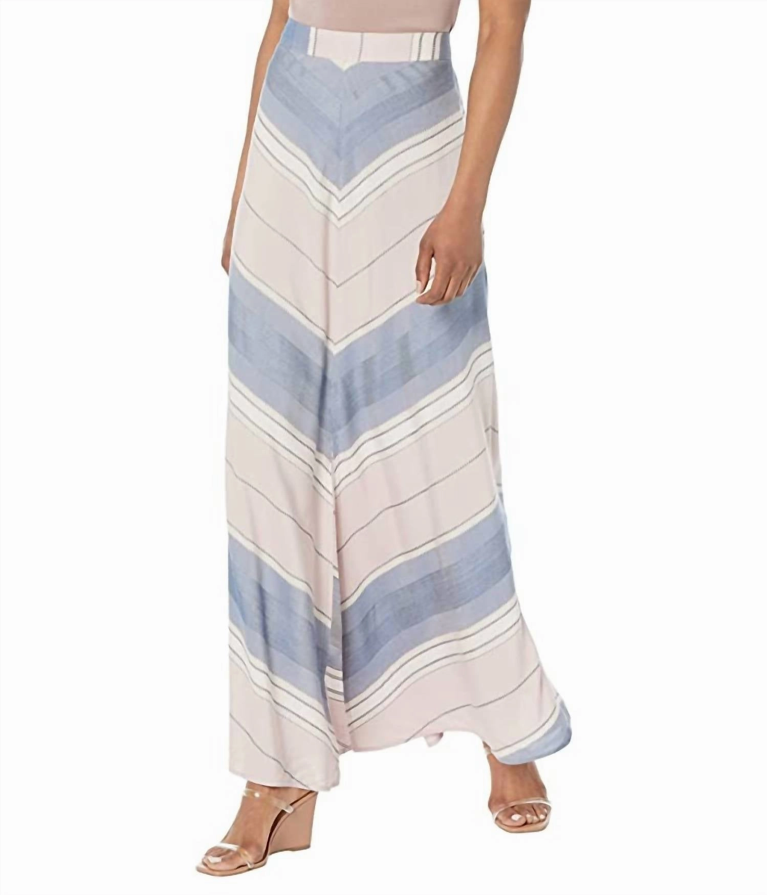 Kayla Stripe Skirt In Patina