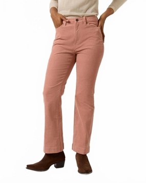 Kendall Flare 5 Pocket Jean In Rose Cord womens high-waisted pants online