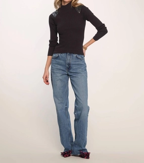 Kenna Sweater In Black Tops Womens - bodysuits clearance