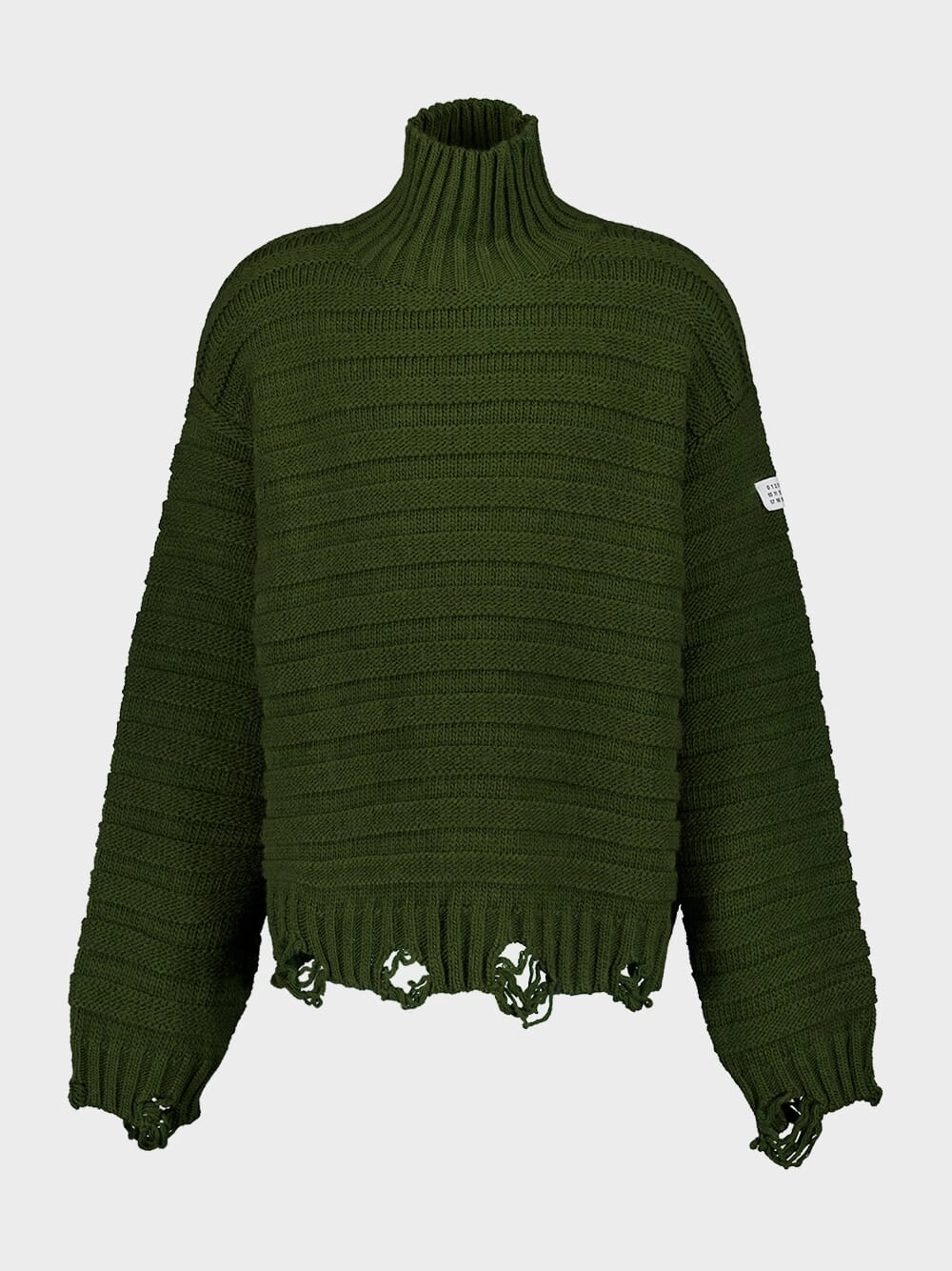 Khaki Wool Turtleneck