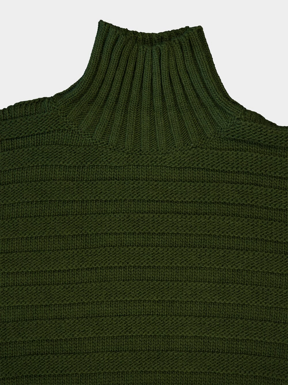 Khaki Wool Turtleneck