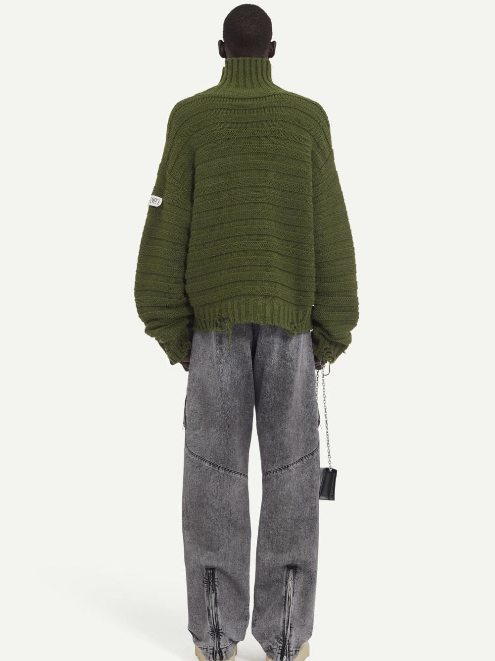 Khaki Wool Turtleneck