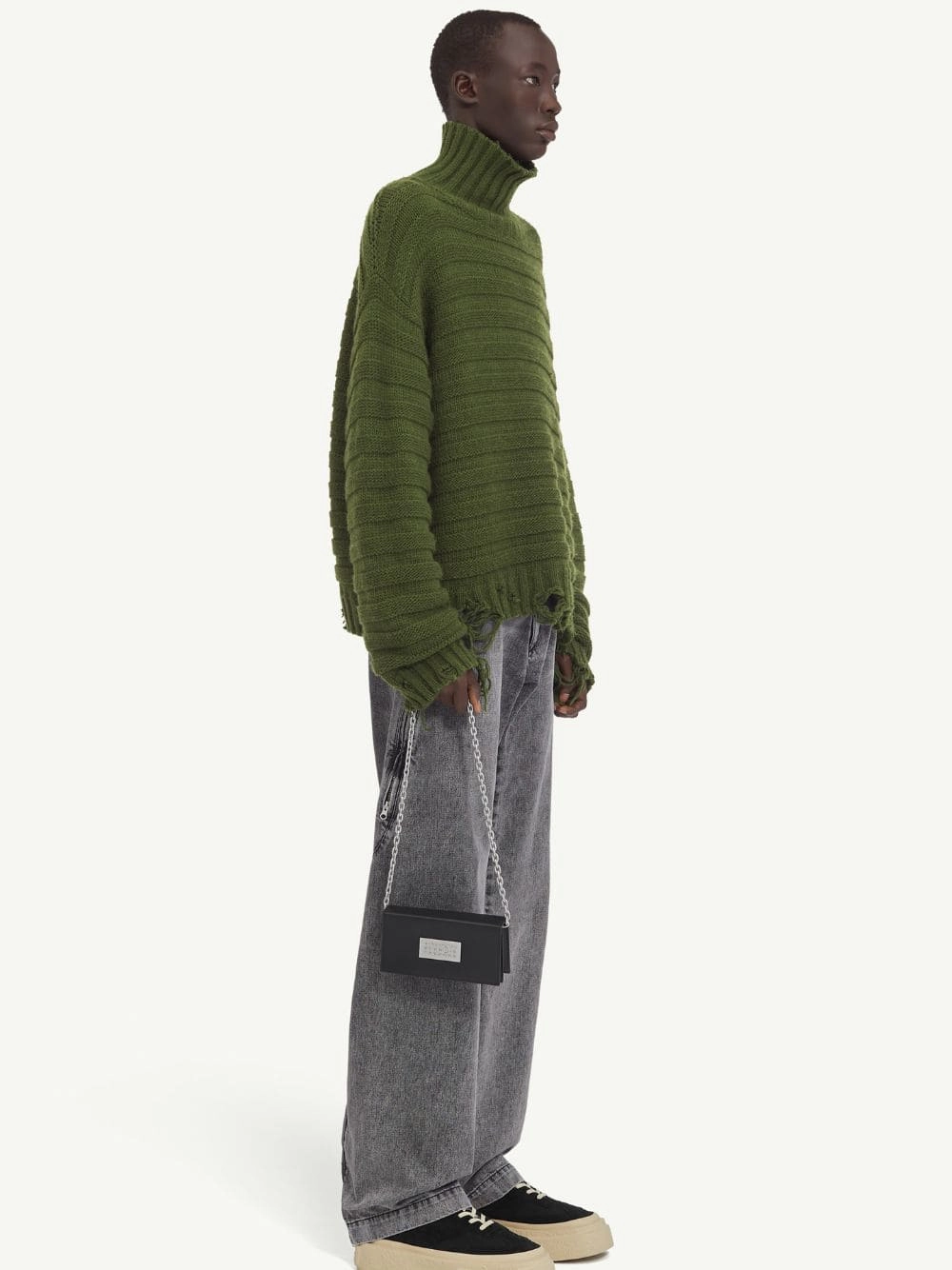 Khaki Wool Turtleneck