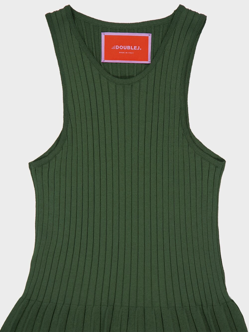 Knit Pliss Racer-Back Dress