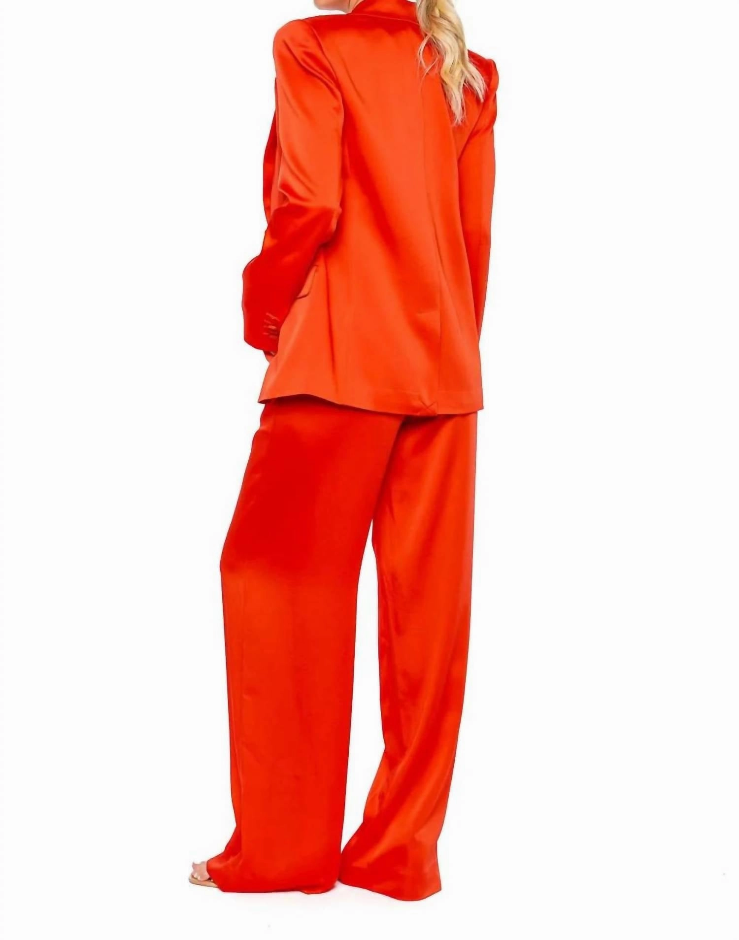 Kyra Wide Leg Pant In Flame
