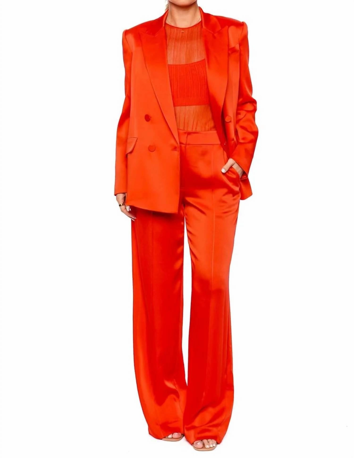 Kyra Wide Leg Pant In Flame