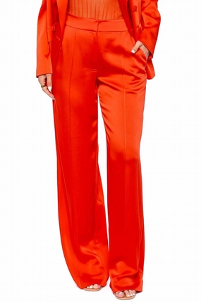 Kyra Wide Leg Pant In Flame womens capris online shop
