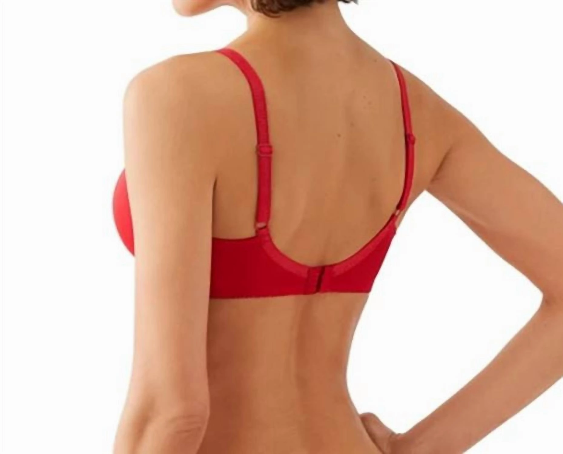 La Femme T-Shirt Underwire Bra In Equestrian Red