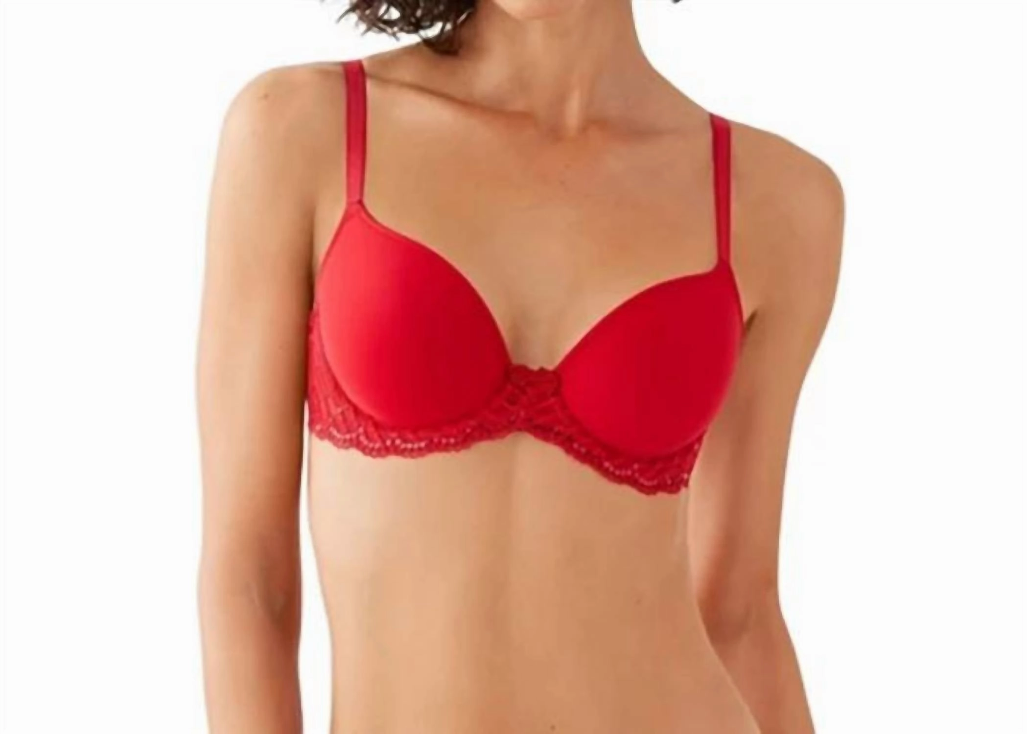 La Femme T-Shirt Underwire Bra In Equestrian Red
