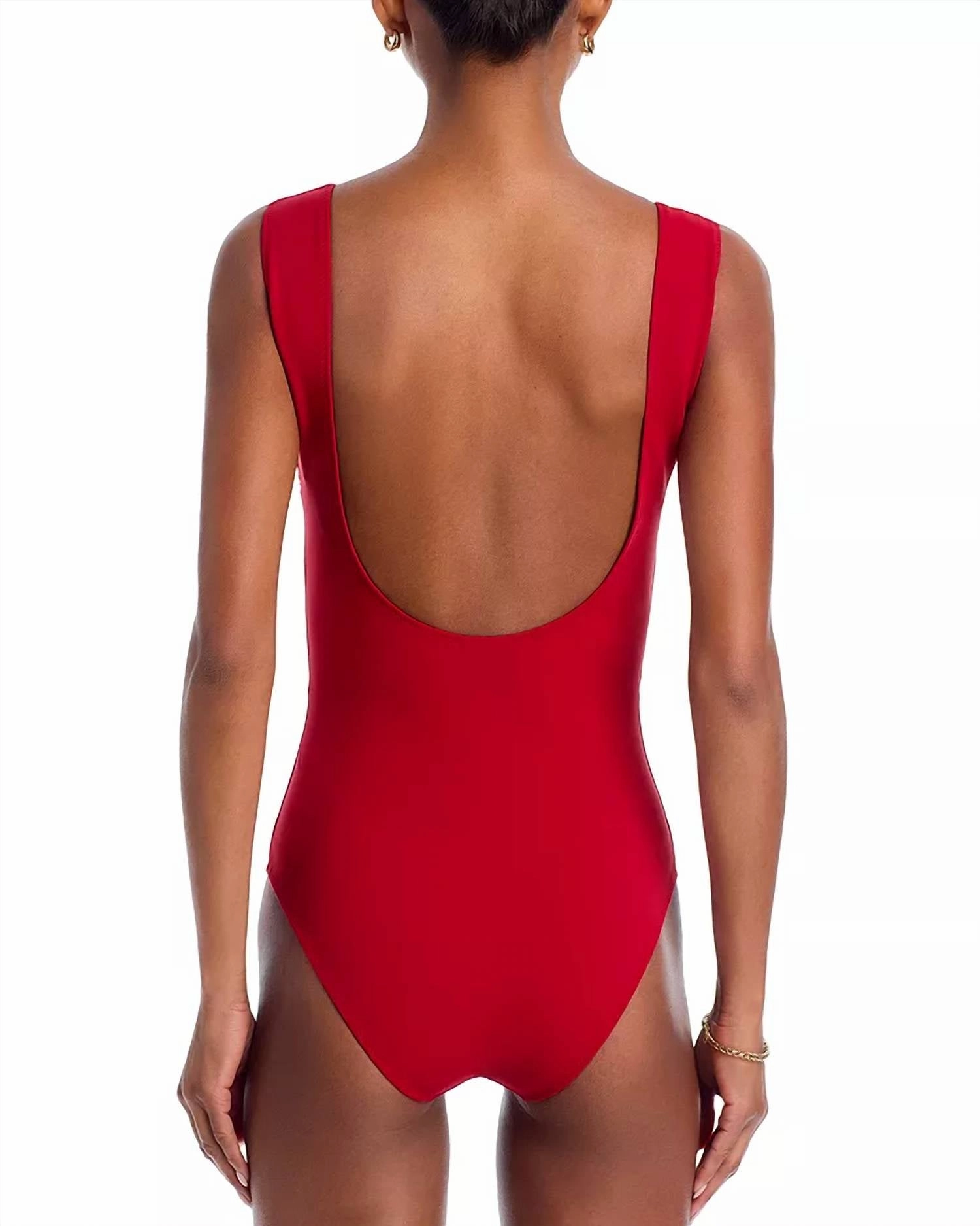 La Petite Robe Rosette One Piece In Scarlet Red