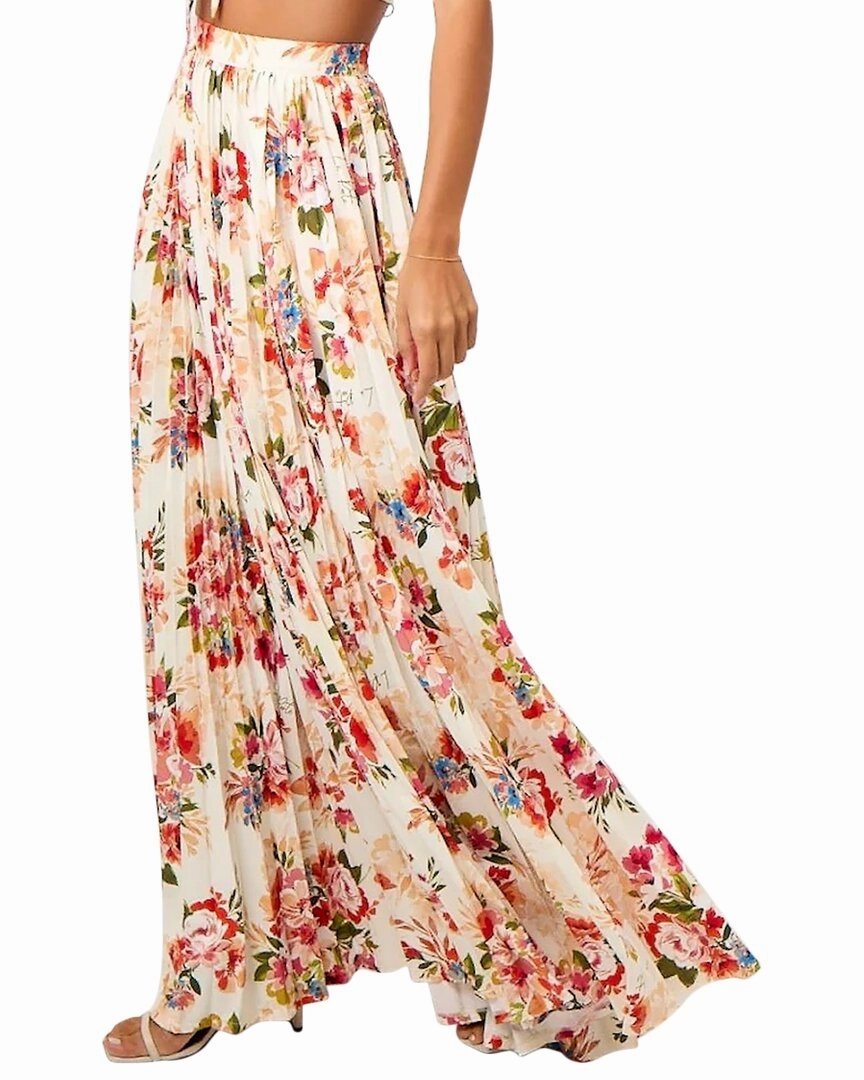 La Porte Pleated Sunburst Maxi Skirt